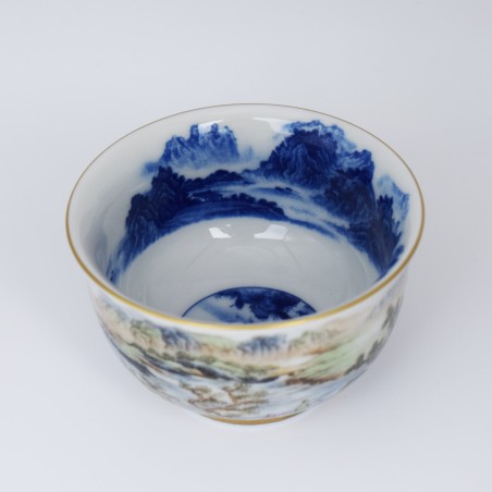 Landscape painting porcelain teacup