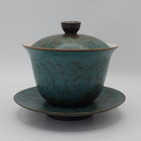 Ancient green glaze covered bowl