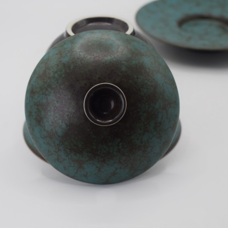 Ancient green glaze covered bowl