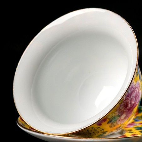 Antique enamel teacup