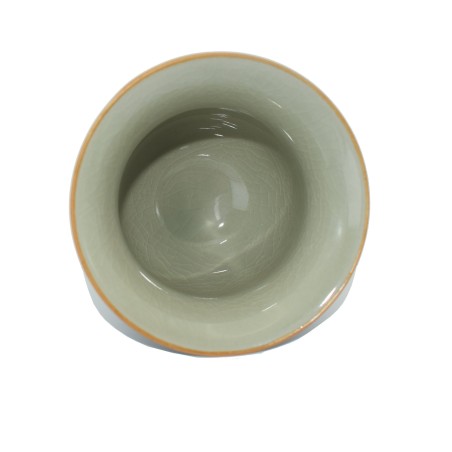 Crackle Glaze Floral Pattern Teacup
