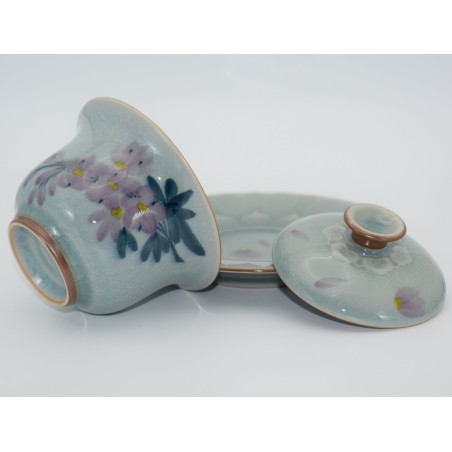 Hand-painted Magnolia Ice Crack Teacup