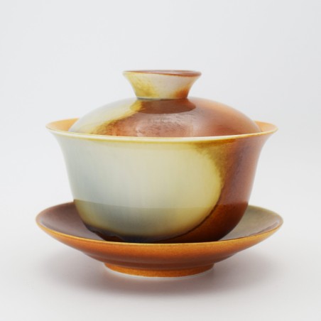 Khaki porcelain teacup