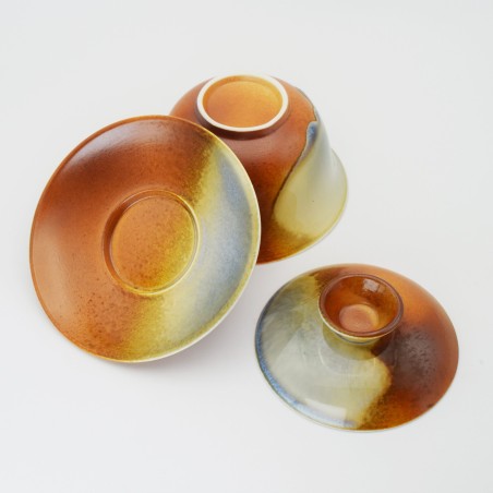 Khaki porcelain teacup