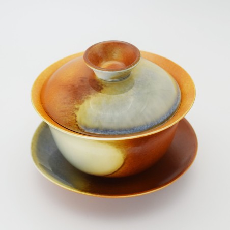 Khaki porcelain teacup