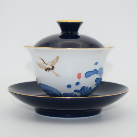 Hand-painted relief pattern teacup