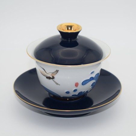 Hand-painted relief pattern teacup