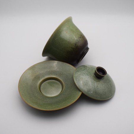 Starry Green Porcelain Teacup