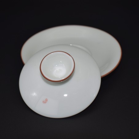 Hand-painted Koi and Lotus Teacup