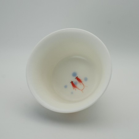 Ice crack hand-painted shrimp teacup