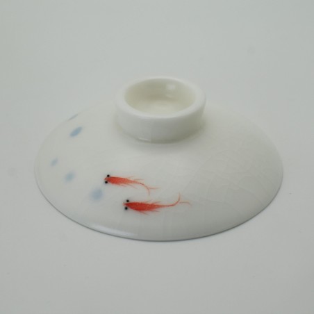 Ice crack hand-painted shrimp teacup