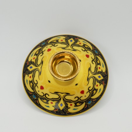 Hand-painted totem pattern porcelain teacup