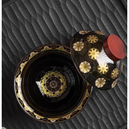 Black Gold Chrysanthemum Porcelain Tea Set