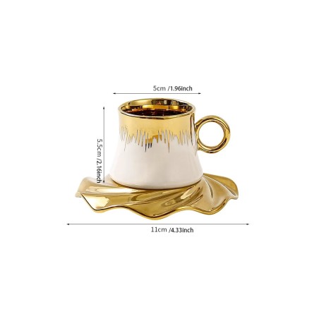 Unique white porcelain coffee cup