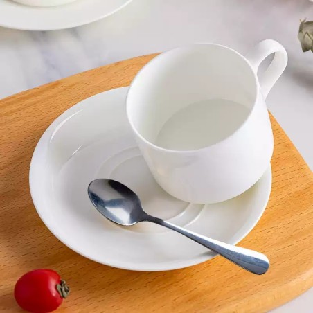 Simple coffee cup and saucer set