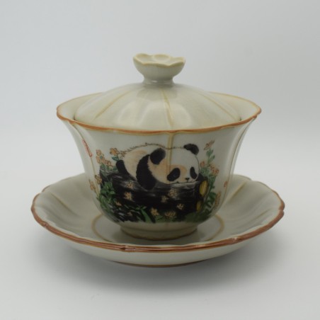 Ice crack cute panda teacup