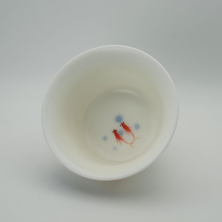 Ice crack hand-painted shrimp teacup