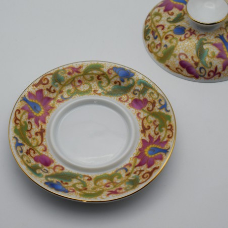 Dragon, Phoenix and Peacock Flower Enamel Covered Bowl Teacup